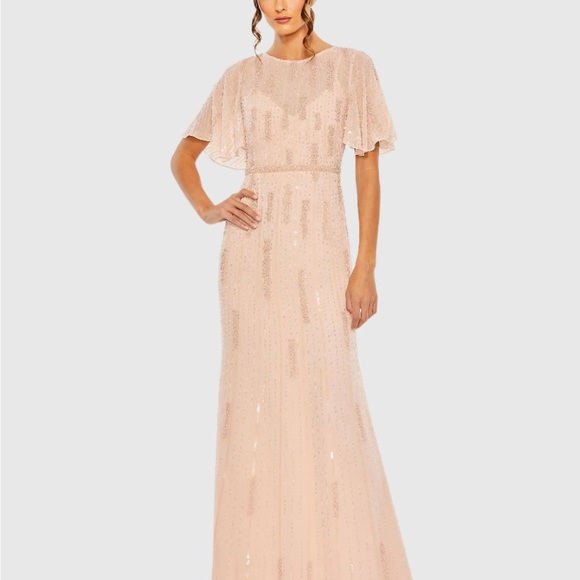 Mac Duggal Blush Maxi Dress - Picture 1 of 8